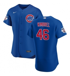 Men Chicago Cubs 46 Craig Kimbrel Men Nike Royal Alternate 2020 Flex Base Player Jersey