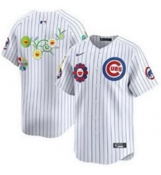 Men Chicago Cubs Blank White 2025 Tokyo Series Limited Stitched Baseball Jersey