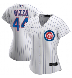 Chicago Cubs 44 Anthony Rizzo Nike Women Home 2020 MLB Player Jersey White