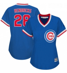 Womens Majestic Chicago Cubs 28 Kyle Hendricks Replica Royal Blue Cooperstown MLB Jersey