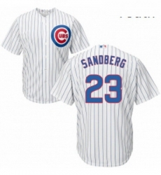 Youth Majestic Chicago Cubs 23 Ryne Sandberg Authentic White Home Cool Base MLB Jersey