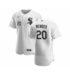 Men Chicago White Sox 20 Danny Mendick White Home 2020 Authentic Player Baseball Jersey