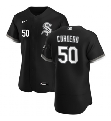 Men Chicago White Sox 50 Jimmy Cordero Men Nike Black Alternate 2020 Flex Base Player MLB Jersey