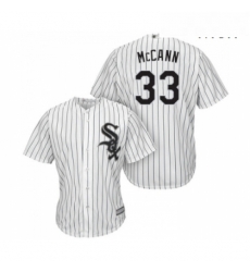 Mens Chicago White Sox 33 James McCann Replica White Home Cool Base Baseball Jersey 