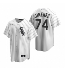 Mens Nike Chicago White Sox 74 Eloy Jimenez White Home Stitched Baseball Jersey