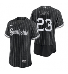 Men's White Sox Southside Jake Lamb Black 2021 City Authentic Jersey