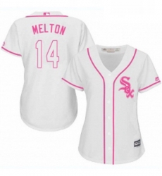 Womens Majestic Chicago White Sox 14 Bill Melton Replica White Fashion Cool Base MLB Jersey