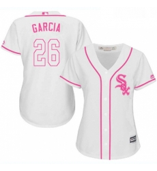 Womens Majestic Chicago White Sox 26 Avisail Garcia Authentic White Fashion Cool Base MLB Jersey