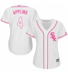 Womens Majestic Chicago White Sox 4 Luke Appling Authentic White Fashion Cool Base MLB Jersey