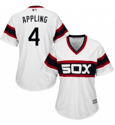 Womens Majestic Chicago White Sox 4 Luke Appling Replica White 2013 Alternate Home Cool Base MLB Jersey