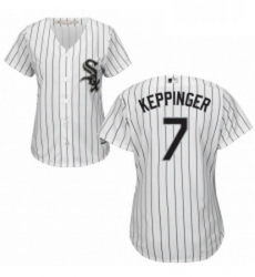 Womens Majestic Chicago White Sox 7 Jeff Keppinger Replica White Home Cool Base MLB Jersey