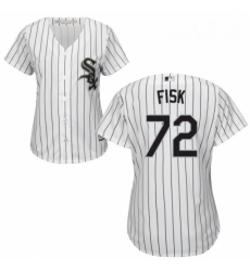 Womens Majestic Chicago White Sox 72 Carlton Fisk Replica White Home Cool Base MLB Jersey