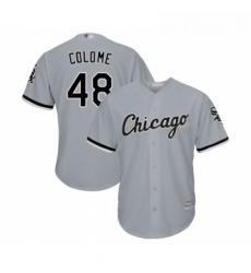 Youth Chicago White Sox 48 Alex Colome Replica Grey Road Cool Base Baseball Jersey 