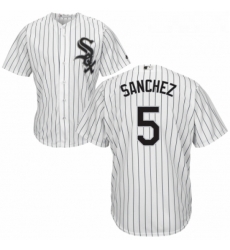 Youth Majestic Chicago White Sox 5 Yolmer Sanchez Authentic White Home Cool Base MLB Jersey 