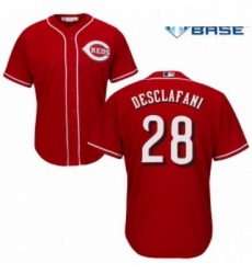 Youth Majestic Cincinnati Reds 28 Anthony DeSclafani Replica Red Alternate Cool Base MLB Jersey