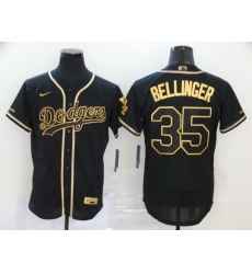 Dodgers 35 Cody Bellinger Black Gold 2020 Nike Flexbase Jersey