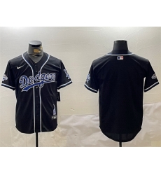 Men Los Angeles Dodgers Blank Black 2024 World Series Champions Limited Stitched Baseball Jersey