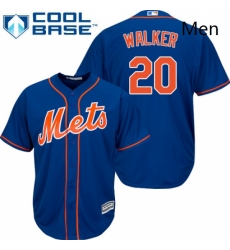 Mens Majestic New York Mets 20 Neil Walker Replica Royal Blue Alternate Home Cool Base MLB Jersey