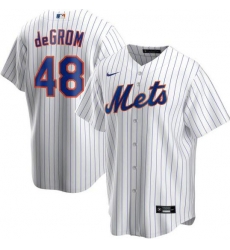 Mets 48 Jacob DeGrom White 2020 Nike Cool Base Jersey