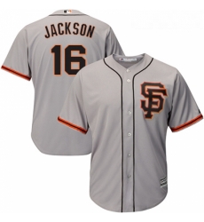 Youth Majestic San Francisco Giants 16 Austin Jackson Replica Grey Road 2 Cool Base MLB Jersey 