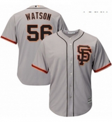 Youth Majestic San Francisco Giants 56 Tony Watson Replica Grey Road 2 Cool Base MLB Jersey 