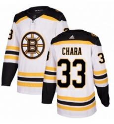 Womens Adidas Boston Bruins 33 Zdeno Chara Authentic White Away NHL Jersey 