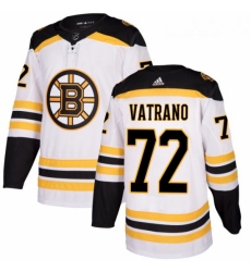 Womens Adidas Boston Bruins 72 Frank Vatrano Authentic White Away NHL Jersey 