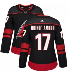 Womens Adidas Carolina Hurricanes 17 Rod BrindAmour Premier Black Alternate NHL Jerse