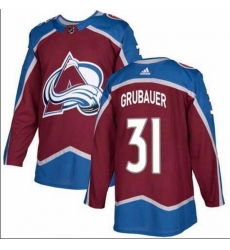 Men Colorado Avalanche 31 Philipp Grubauer Burgundy Adidas Jersey