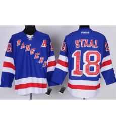 New York Rangers 18 Marc Staal Blue NHL Jerseys