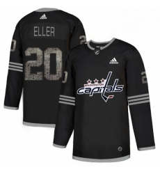 Mens Adidas Washington Capitals 20 Lars Eller Black 1 Authentic Classic Stitched NHL Jersey 