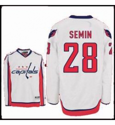 RBK hockey jerseys Washington Capitals 28 semin white