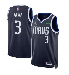 Men Dallas Mavericks 3 Anthony Davis Navy 2025 Statement Edition Stitched Basketball Jersey