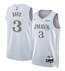 Men Dallas Mavericks 3 Anthony Davis White 2024 25 City Edition Stitched Basketball Jersey