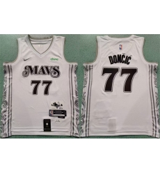 Men Dallas Mavericks 77 Luka Don u010Di u0107 White 2024 City Edition Stitched Basketball Jersey