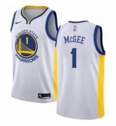 Youth Nike Golden State Warriors 1 JaVale McGee Swingman White Home NBA Jersey Association Edition