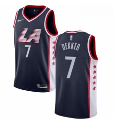 Womens Nike Los Angeles Clippers 7 Sam Dekker Swingman Navy Blue NBA Jersey City Edition 