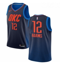 Womens Nike Oklahoma City Thunder 12 Steven Adams Authentic Navy Blue NBA Jersey Statement Edition