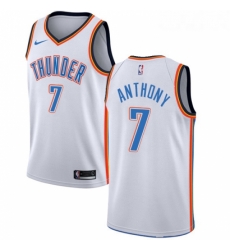 Youth Nike Oklahoma City Thunder 7 Carmelo Anthony Swingman White Home NBA Jersey Association Edition 