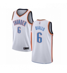 Youth Oklahoma City Thunder 6 Hamidou Diallo Swingman White Basketball Jersey Association Edition 