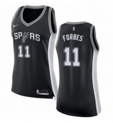 Womens Nike San Antonio Spurs 11 Bryn Forbes Swingman Black NBA Jersey Icon Edition 