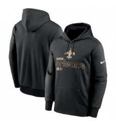 Men Nike Black New Orleans Saints Performance Pullover Hoodie