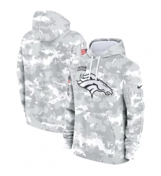 Men Denver Broncos 2024 Arctic Camo Salute To Service Club Fleece Pullover Stitched Hoodie