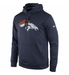 Mens NFL Denver Broncos Nike Navy Practice Performance Pullover Hoodie