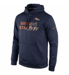 NFL Denver Broncos Nike Gold Collection KO Pullover Performance Hoodie Navy