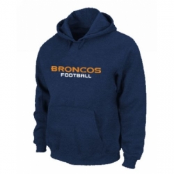 NFL Mens Nike Denver Broncos Font Pullover Hoodie Blue