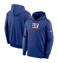 Men Nike Royal New York Giants Performance Pullover Hoodie