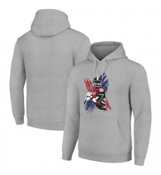 Men Starter Heather Gray New York Giants Player X Fleece Pullover Hoodie