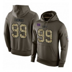 NFL Nike New York Giants 99 Robert Thomas Green Salute To Service Mens Pullover Hoodie