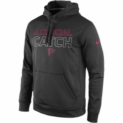 NFL Atlanta Falcons Nike Breast Cancer Awareness KO Pullover Performance Hoodie Charcoal